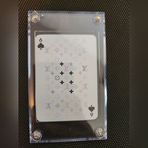 Louis Vuitton White Murakami 6 of Spades Playing Card